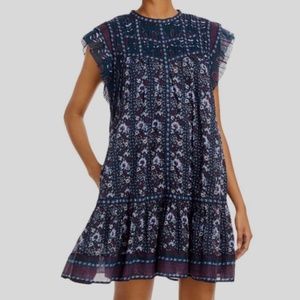 Sea NY Nadine Border Tunic Dress (with pockets!) Size Medium